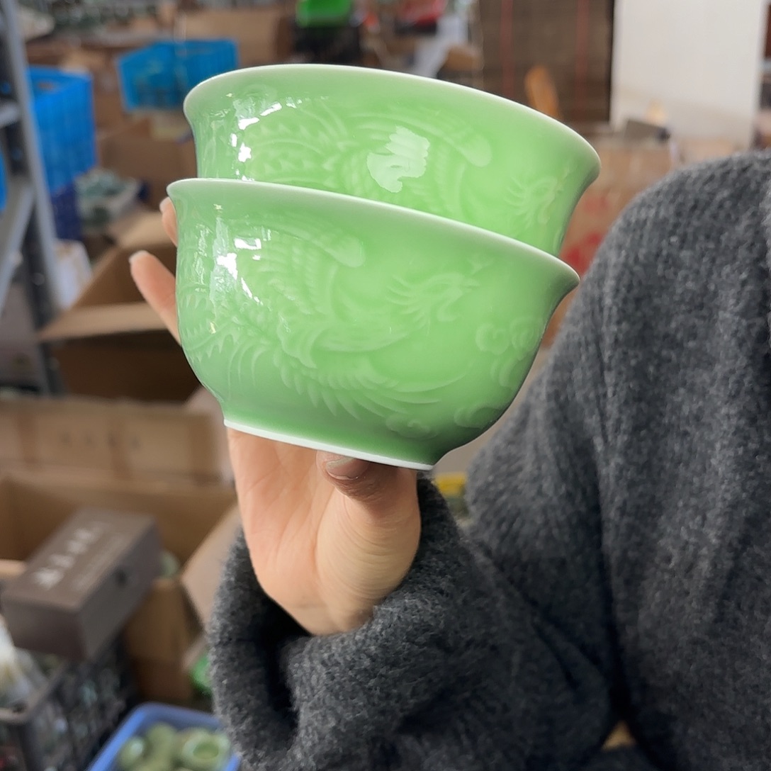 龙泉云间青瓷小米茶器