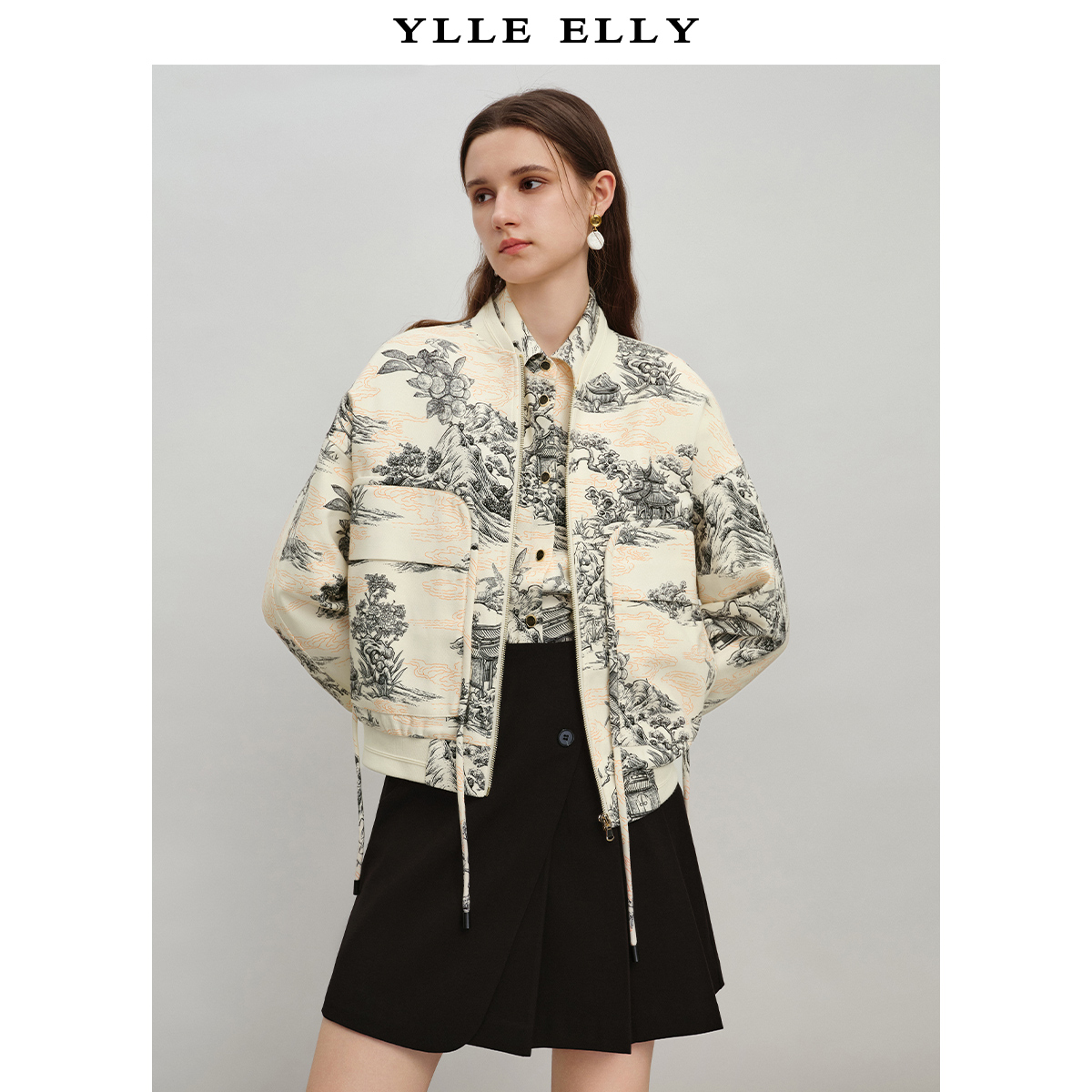 曼德诗国风休闲球服运动外套Y421304997