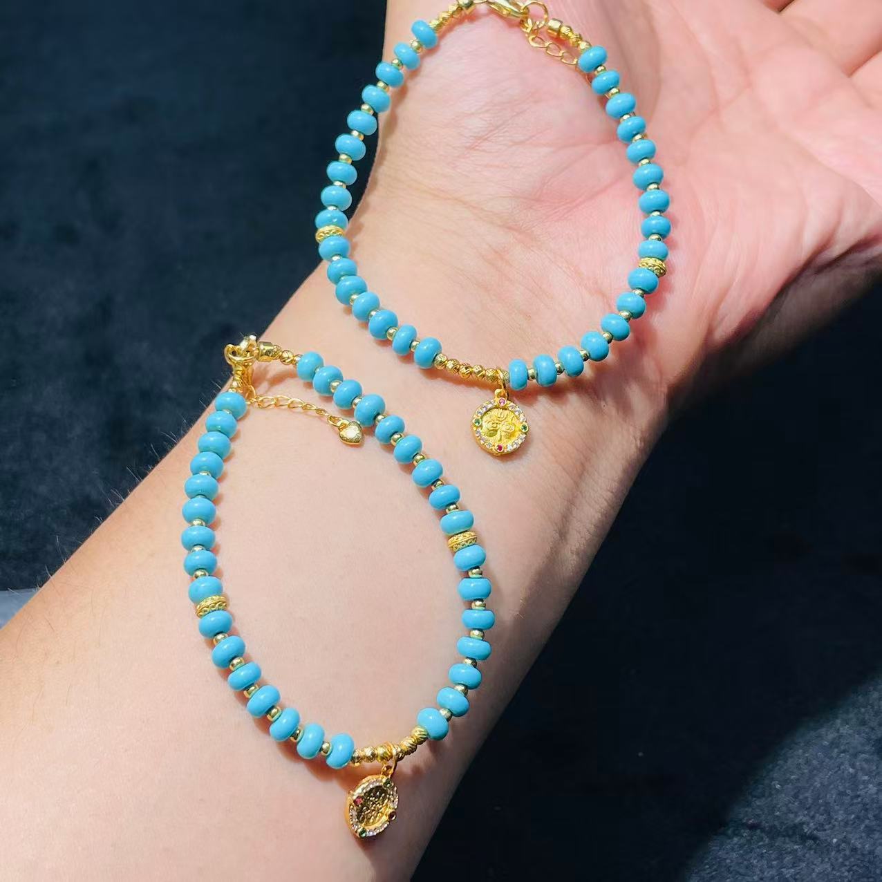 【胖】绿松石DIY手链多样性发其一@k