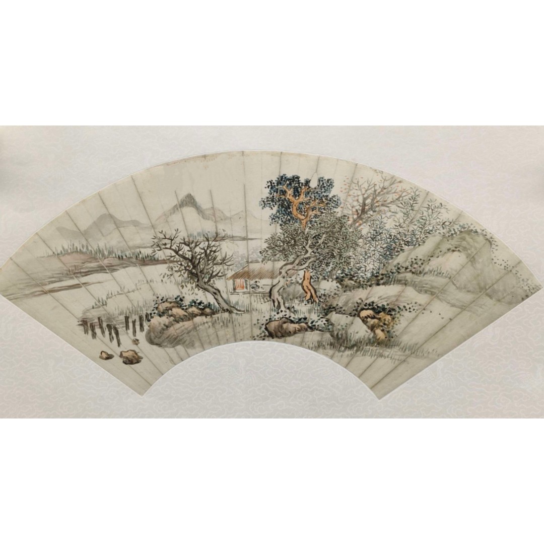 JZgzwwzd013《山水 》17*48（0.7平尺）纸本扇面