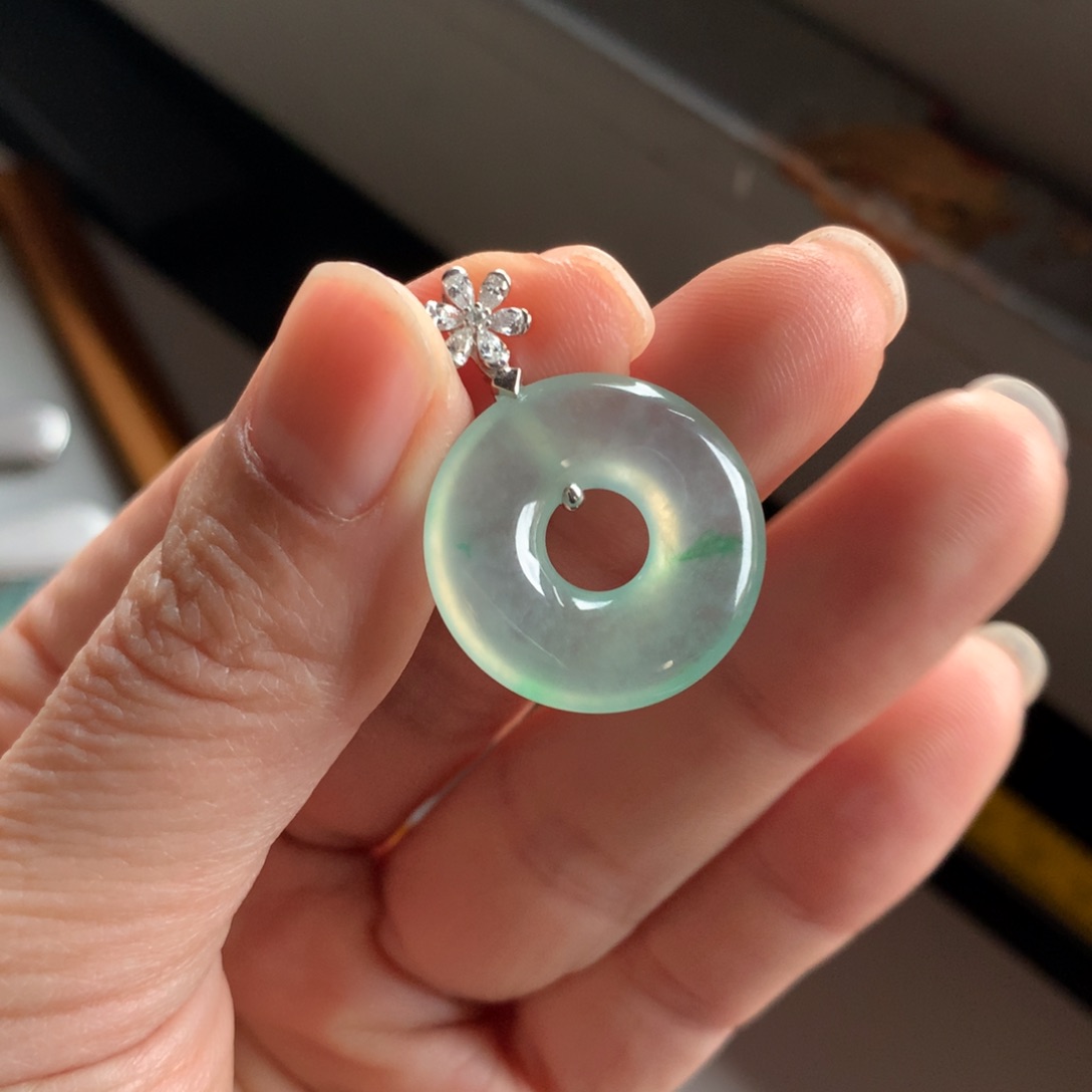 翡翠颈饰未镶嵌天然翡翠吊坠21.6-4.4