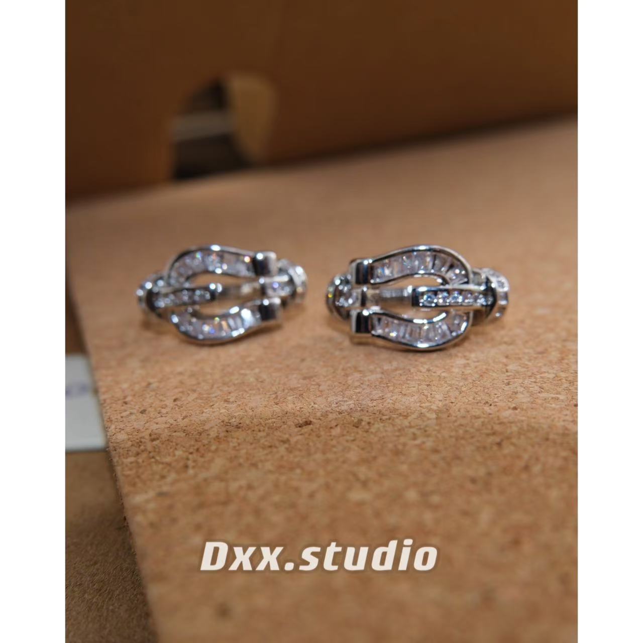 铜合金合成锆石耳饰 （不需要耳洞可带）【春季新款】耳夹一对43571