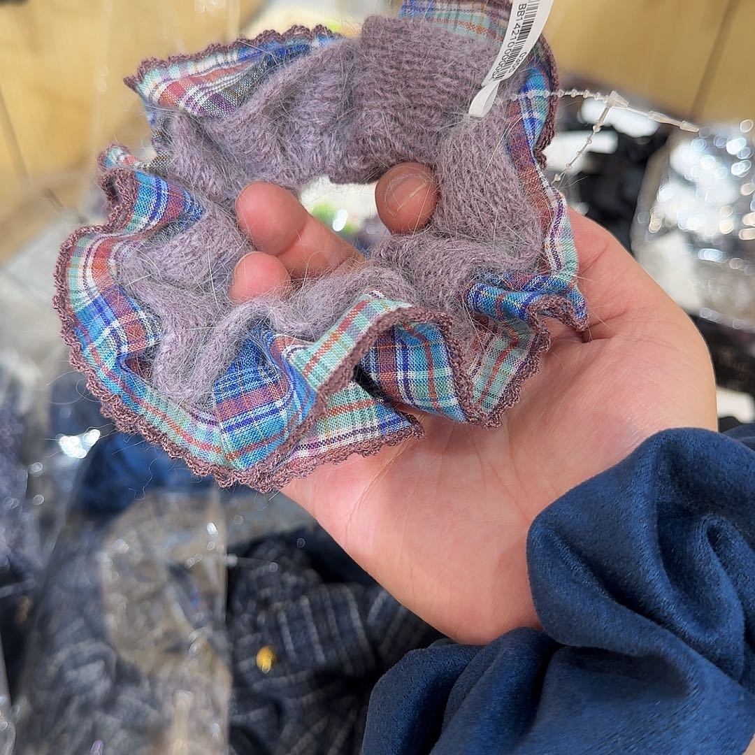 非金属毛线紫色发圈