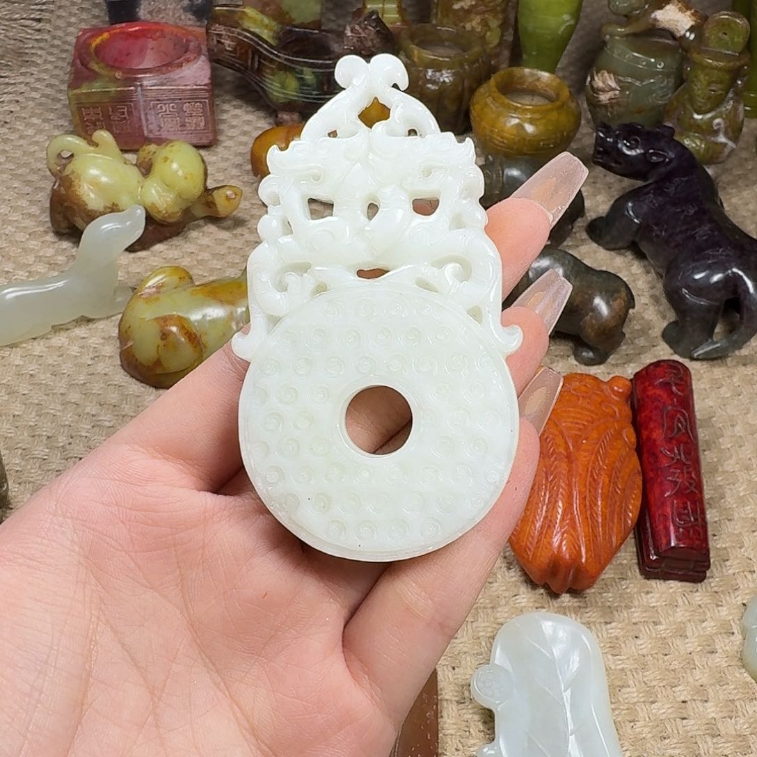 白玉菩提吊坠挂件