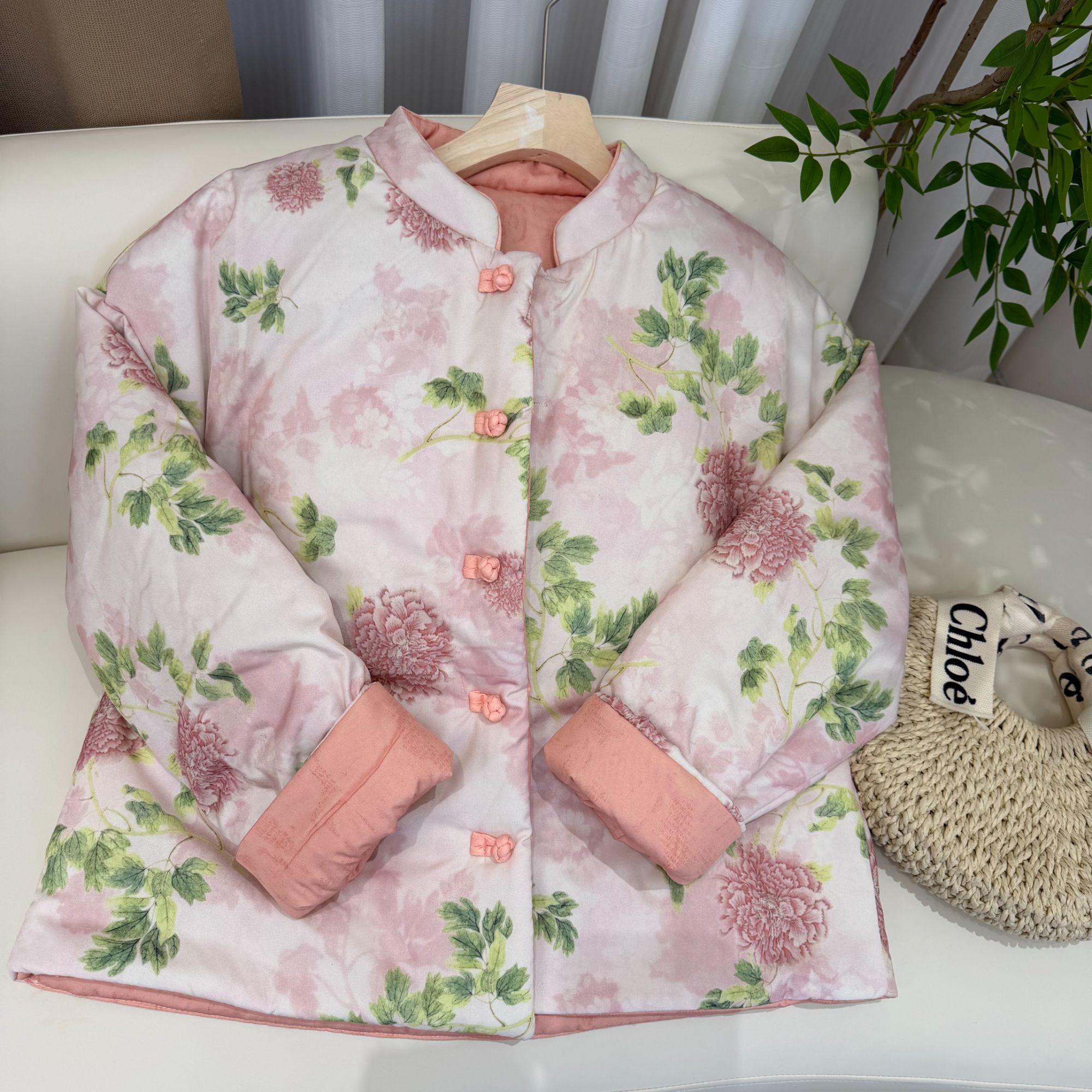 【青舍麻衣】2025款双面穿秋冬新款棉服盘扣长袖棉衣外套