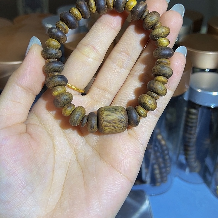 沉香沉香碎屑单圈老料12绿棋