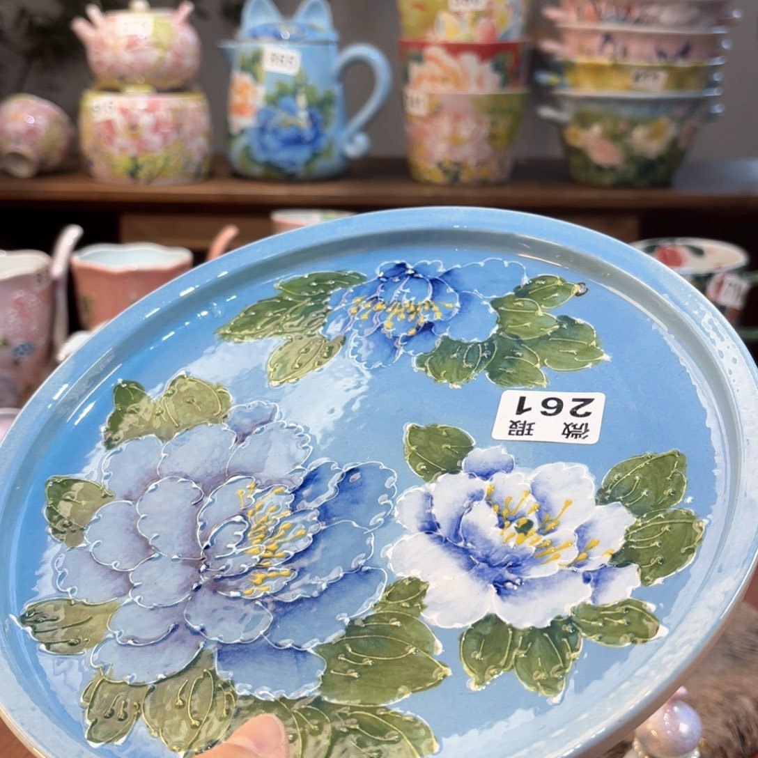 景德镇手绘高温釉下彩陶瓷茶具