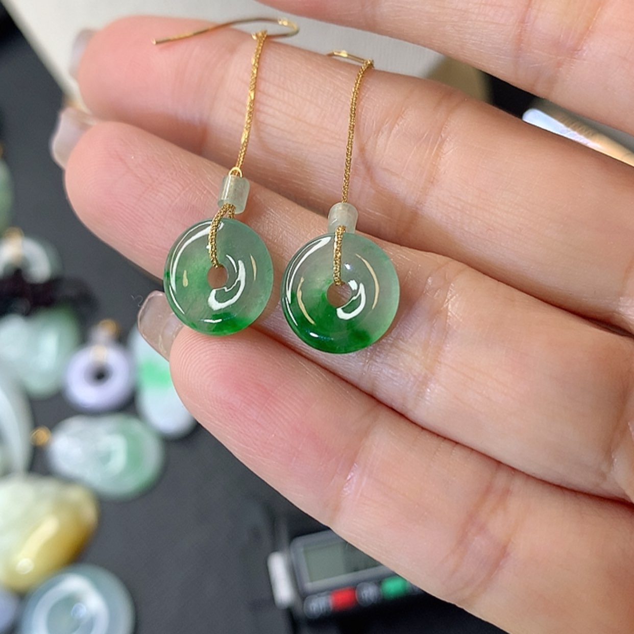 【闪购商品】翡翠吊坠(不含链)18K金镶嵌?***3