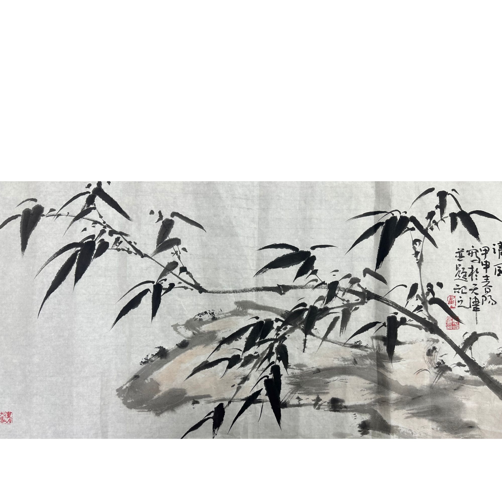 霍春阳款墨竹画心100x50 4.5平尺