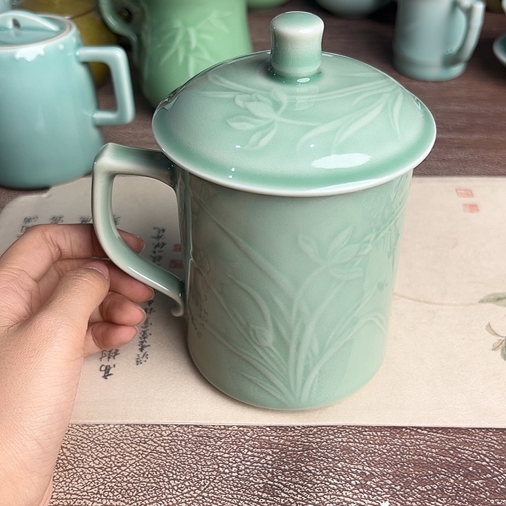 龙泉云间青瓷小米茶器