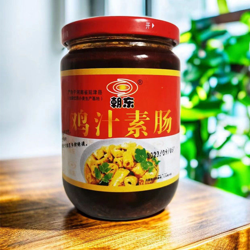 河南新乡朝东鸡汁素肠罐头香辣面筋卷小吃零食怀旧香辣的即食