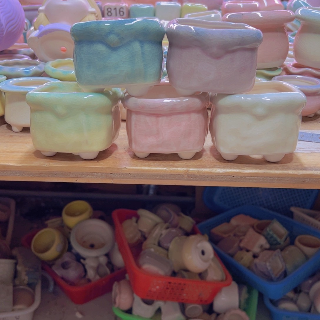 陶瓷花盆当场满12包邮