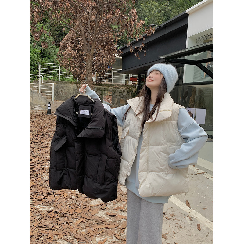 2025胖mm秋冬新款韩版宽松显瘦百搭保暖马夹背心坎肩外穿