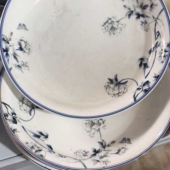 盘8寸深窝盘两个陶瓷陶瓷