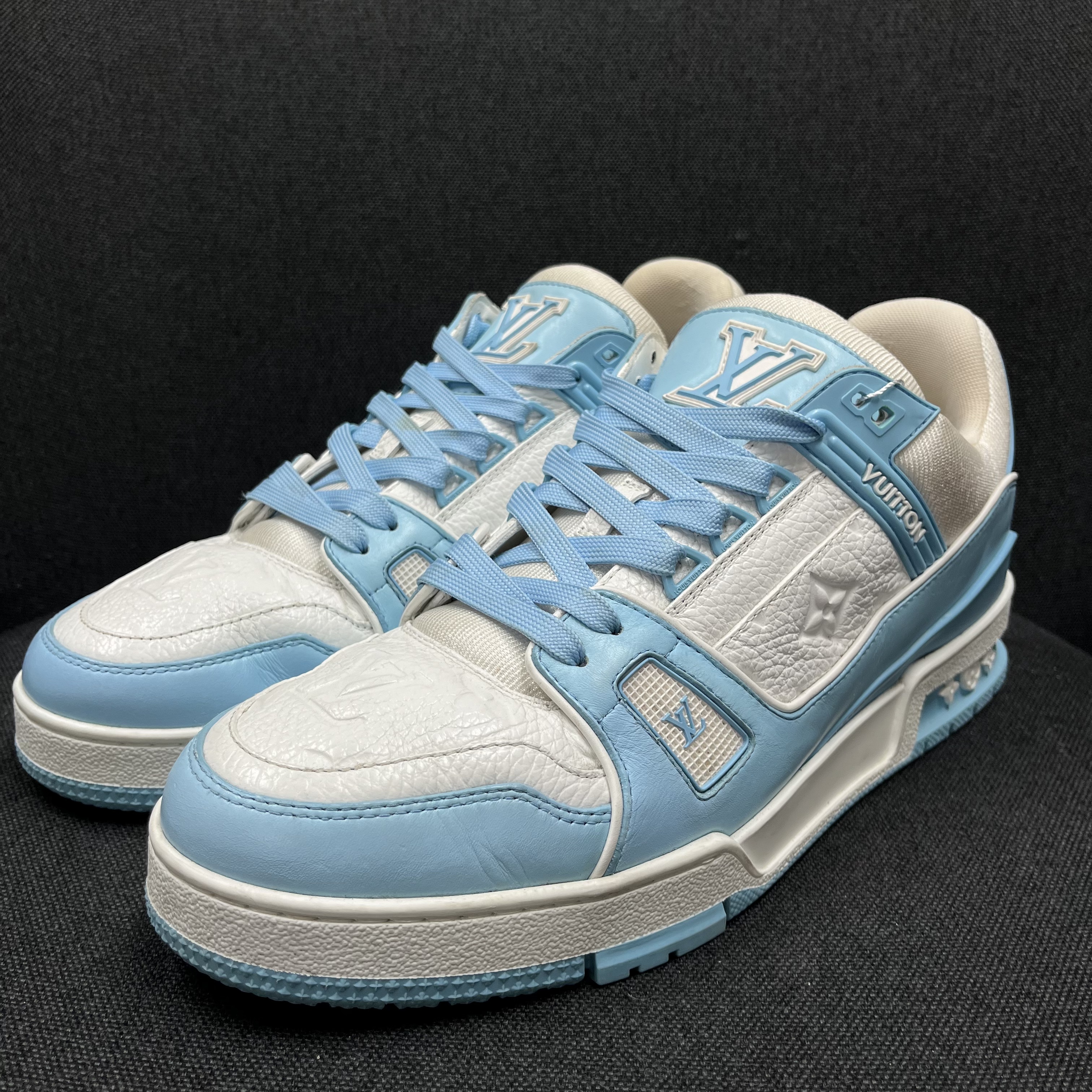 99新 LouisVuitton/路易威登 白色天空蓝trainer奢鞋