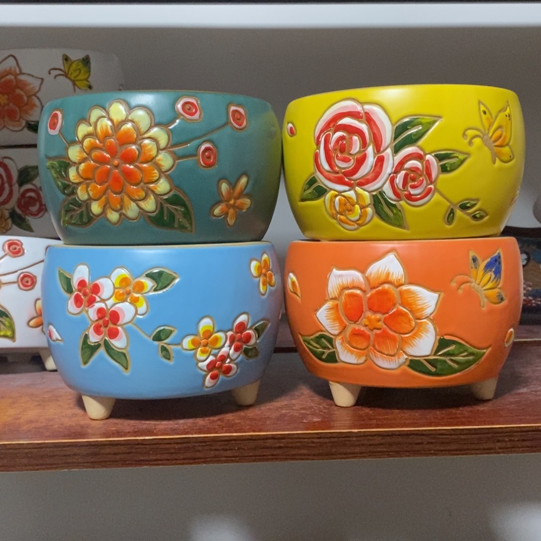 红陶韩式多肉植物花盆