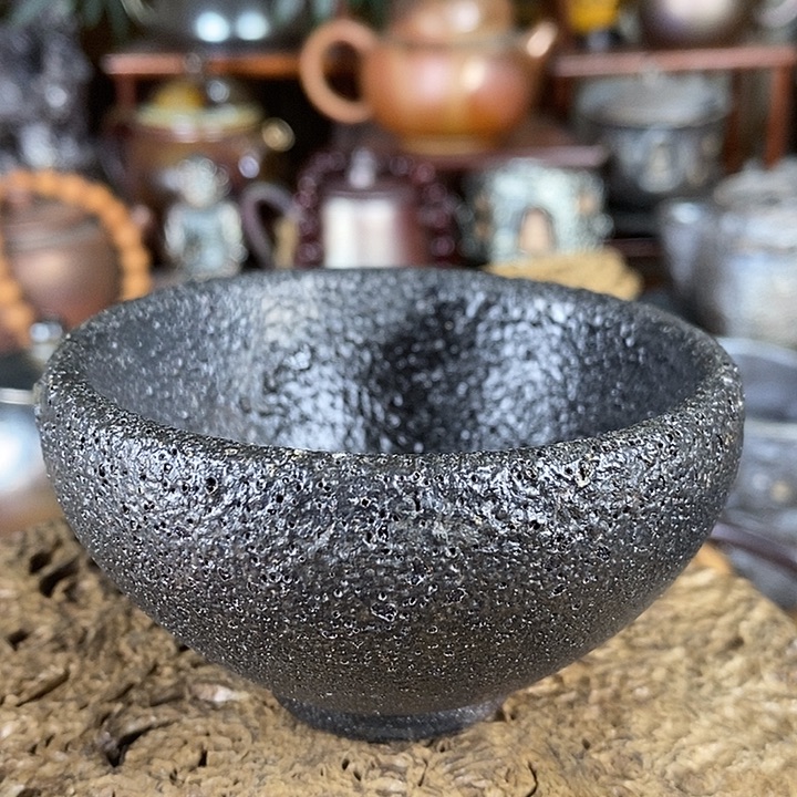 内外碳化，建水紫陶柴烧茶具，00016
