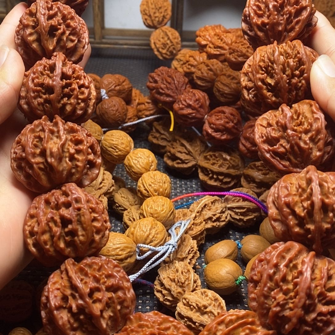 宫***酒手串文玩核桃粗筋麻花手持