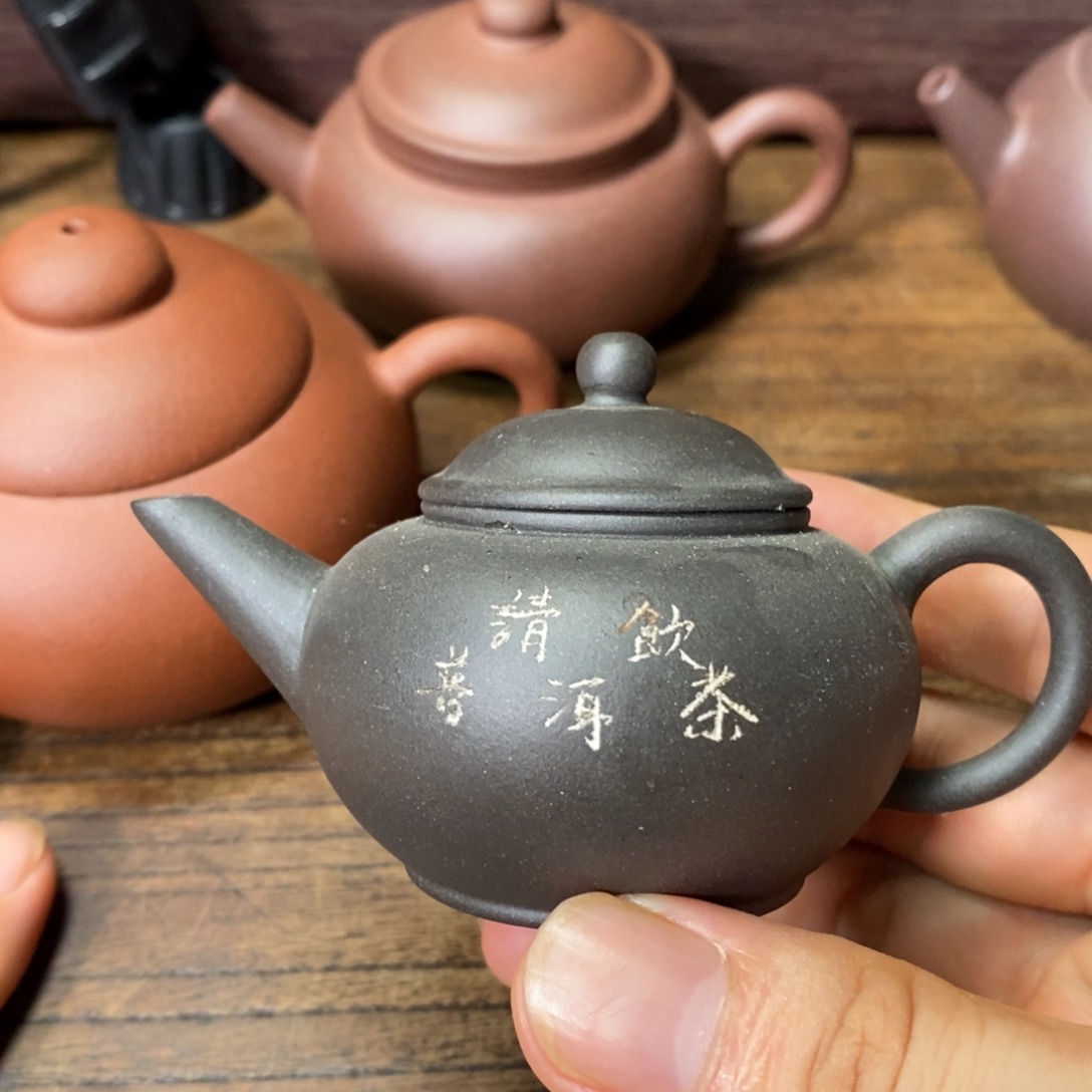 茶壶紫砂黑料水平容量60cc