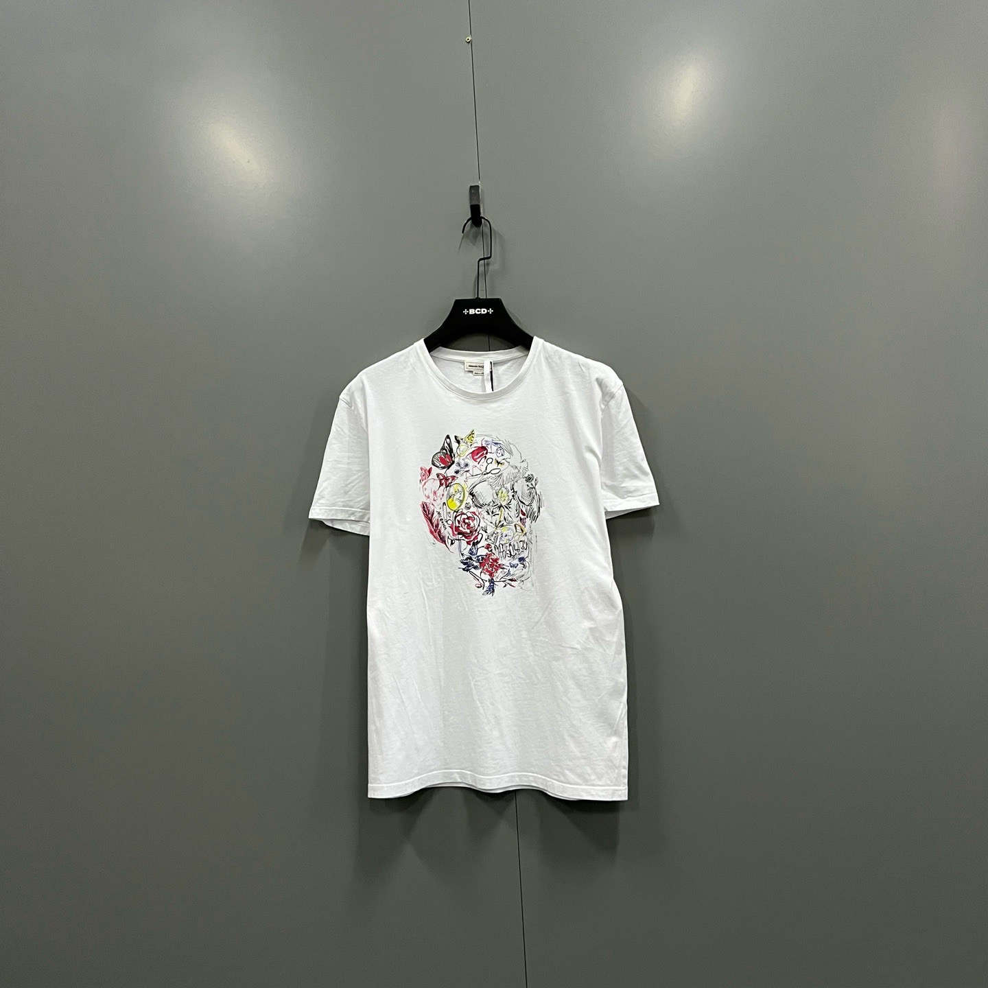 99新 maje c71 麦昆 涂鸦骷髅头短袖 XXL码 018473