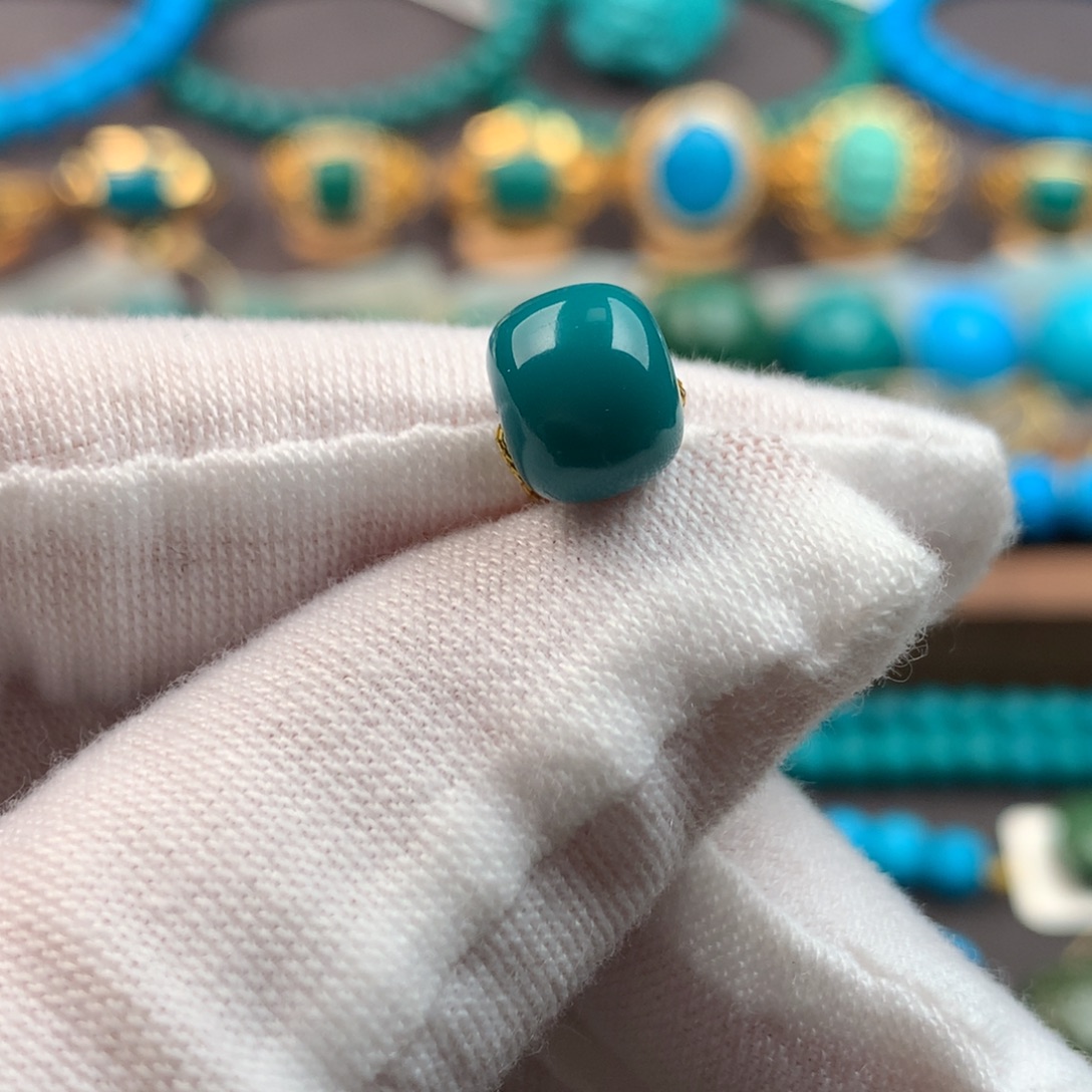 绿松石未镶嵌发饰8*7mm