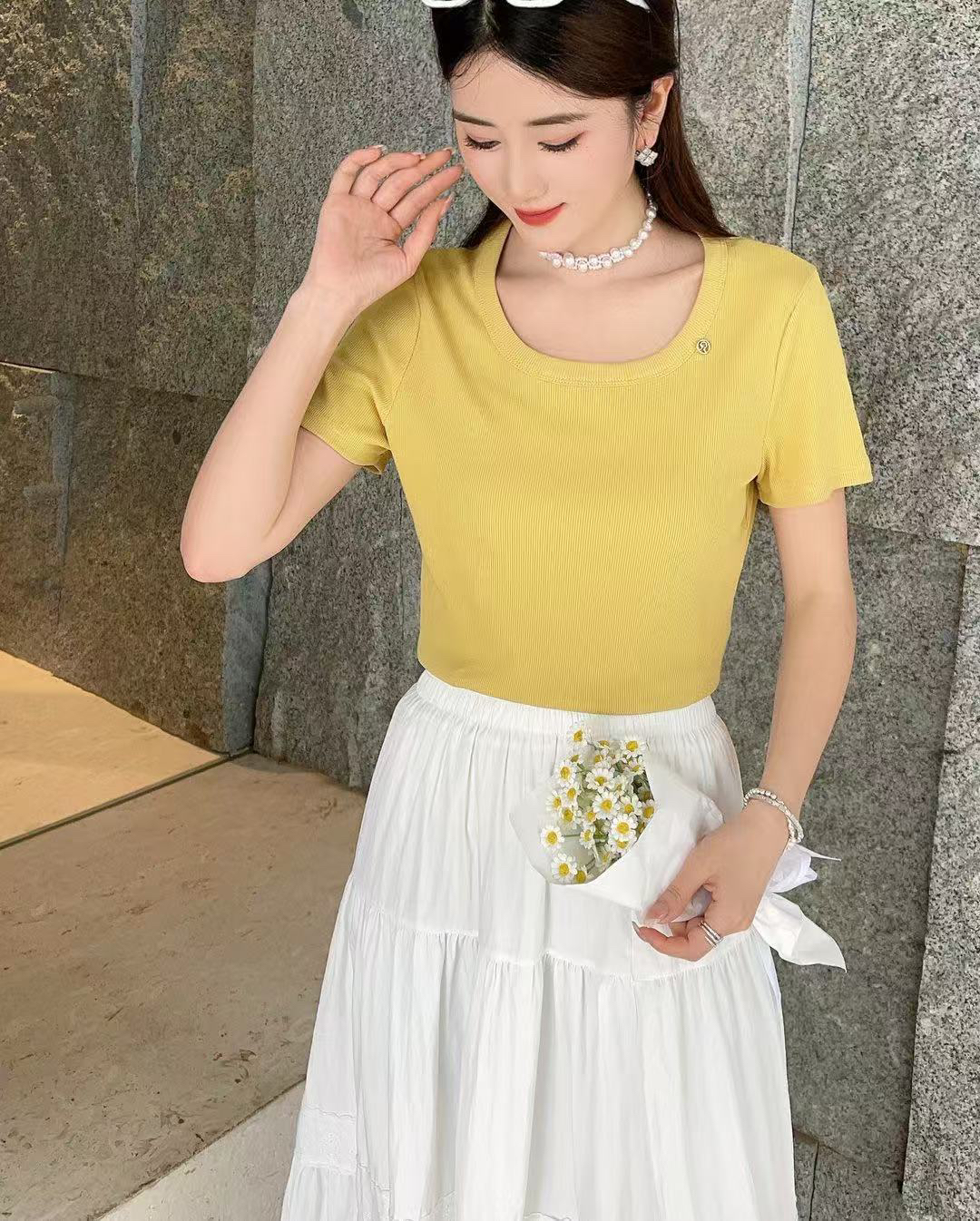 魔卡儿夏天新款圆领短袖上衣15211