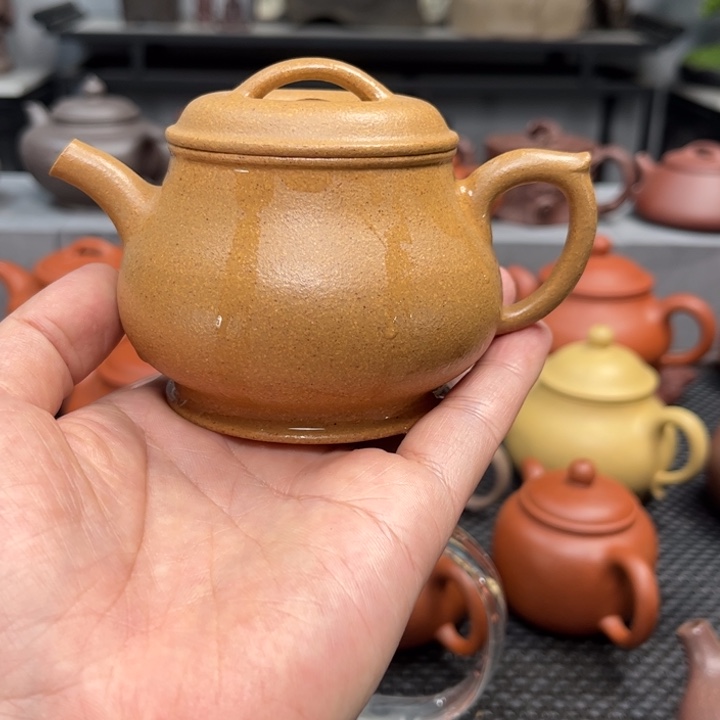 紫砂茶壶紫砂艺术茶具套装黄金段