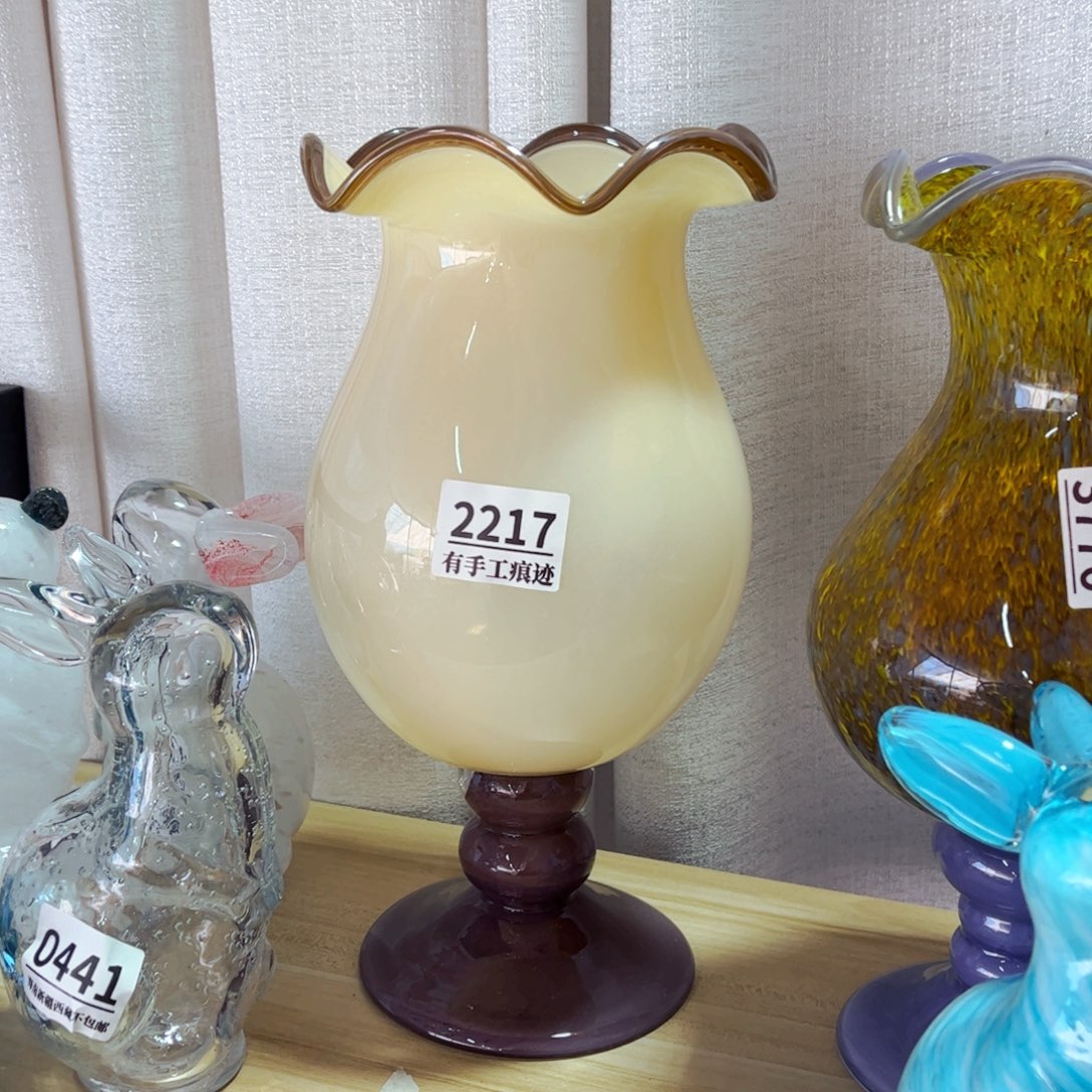 琉璃2217微瑕高30 花瓶摆件