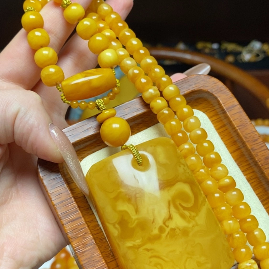 【闪购商品】蜜蜡颈饰未镶嵌项链