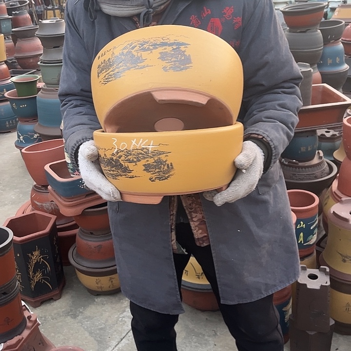 紫砂花盆紫砂花盆和小