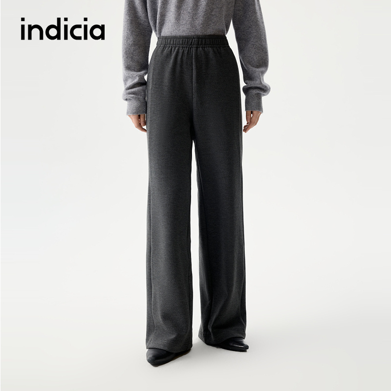 indicia标记25冬新款松弛感度假微喇休闲裤松紧腰显瘦L2D5KZ215
