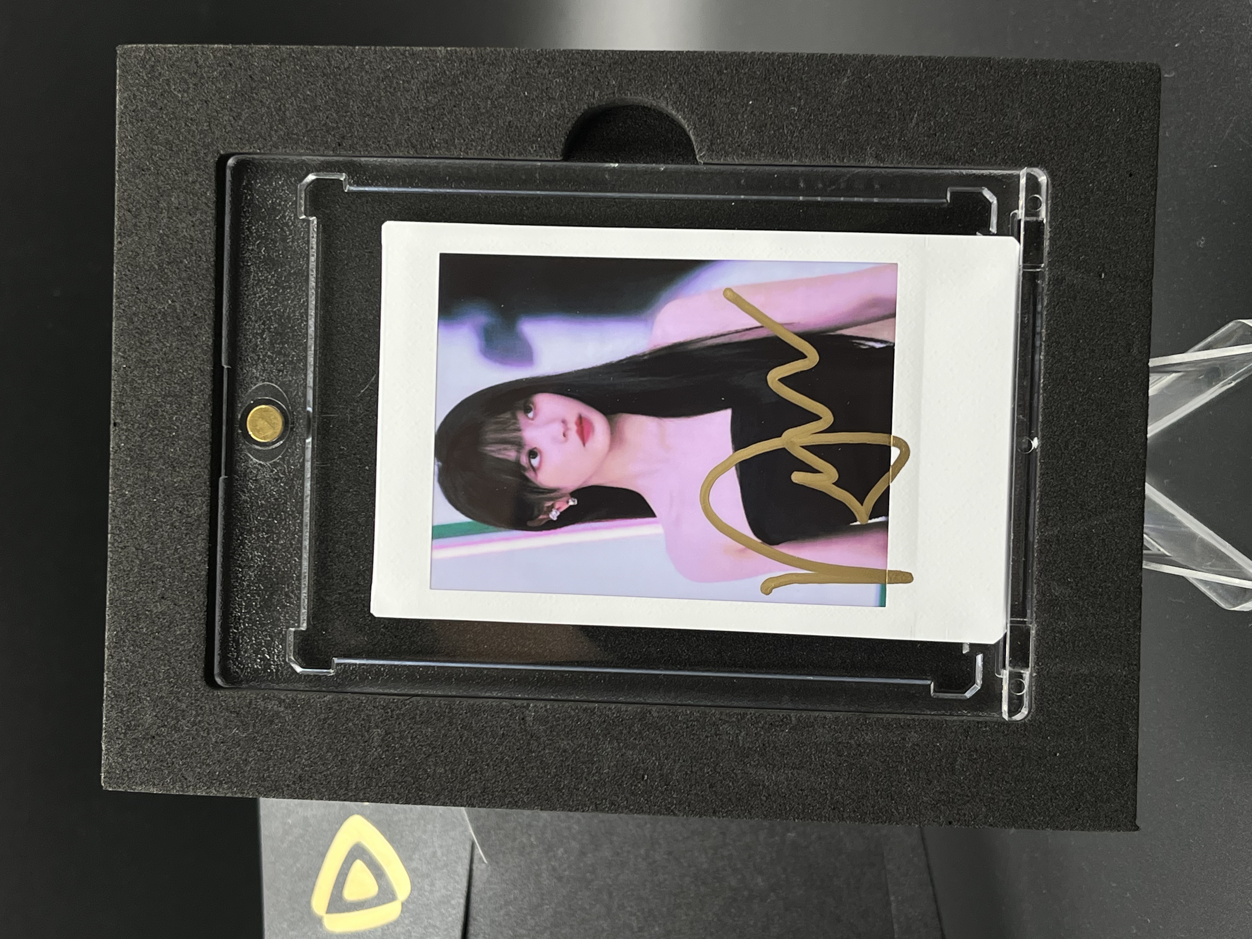 W511【田曦薇】三寸正品签名拍立得照片白边