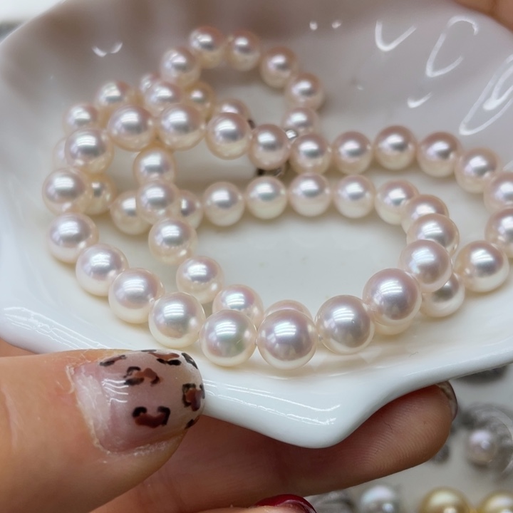 海水珍珠项链银S925镶嵌