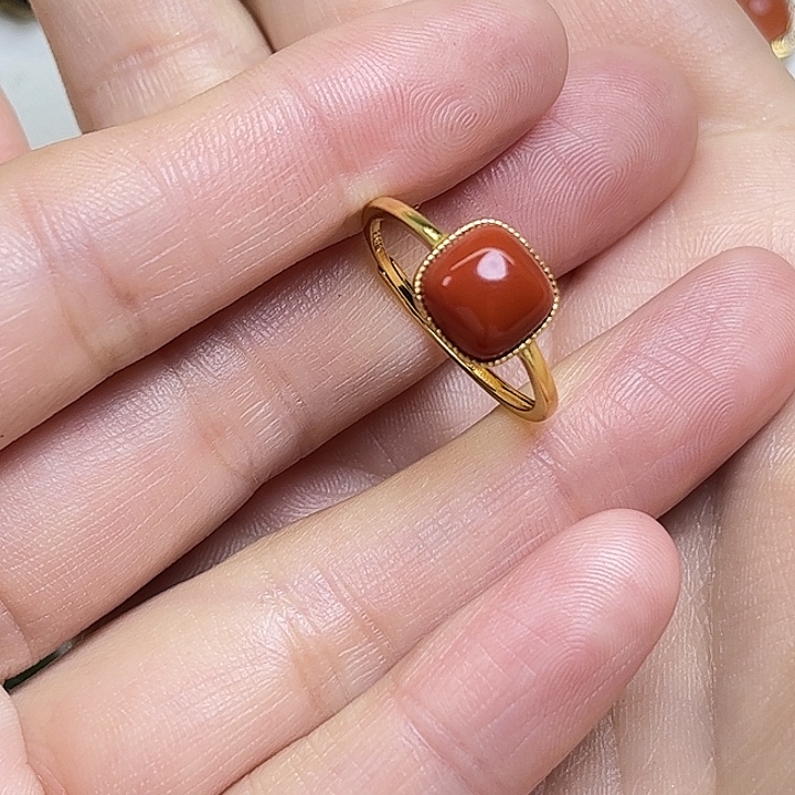 朝***拾和田玉银S925镶嵌耳饰