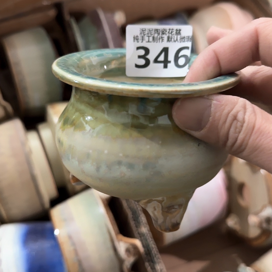 瓷片景德镇手工花盆