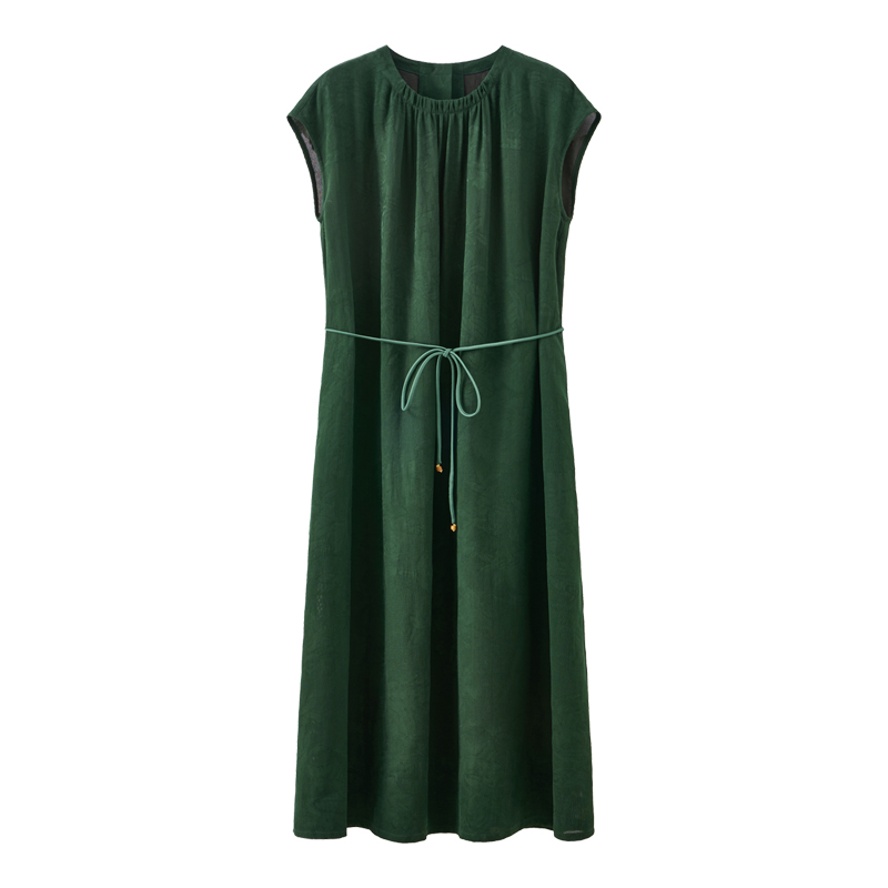 【大苏苏臻选】绿色香云纱花罗连衣裙