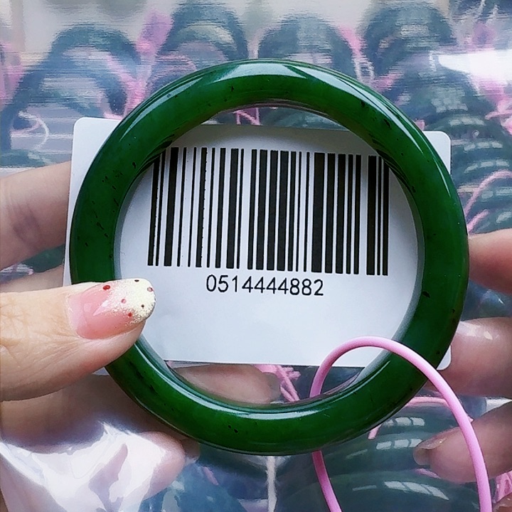 和田玉（碧玉）手镯未镶嵌6061