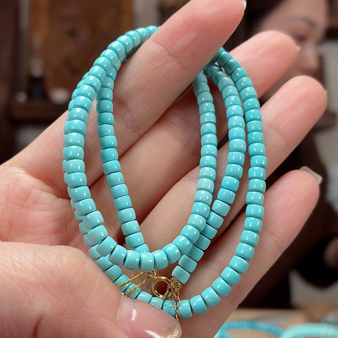 18K金镶嵌绿松石珠宝奇石