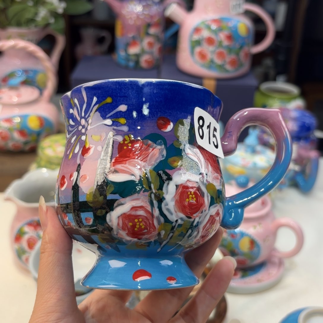 景德镇手绘高温釉下彩陶瓷茶具
