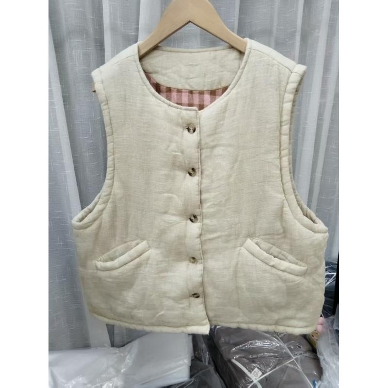 986汗麻加棉马甲女款厚款保暖 三色 均码90-140斤