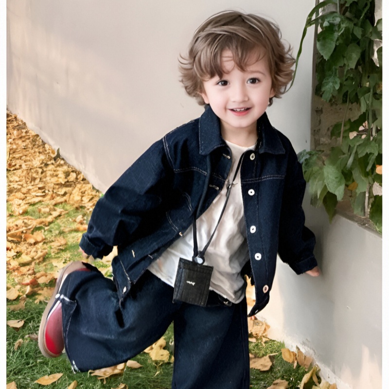 【周末】男童牛仔套装童装春款2025新品12307