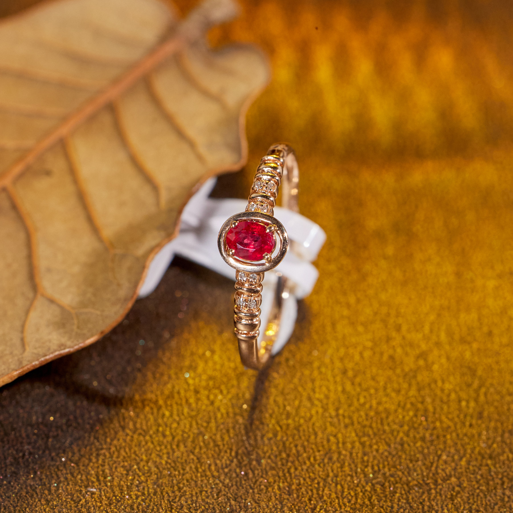 【歪歪】红宝石戒指*18K金镶嵌U7869