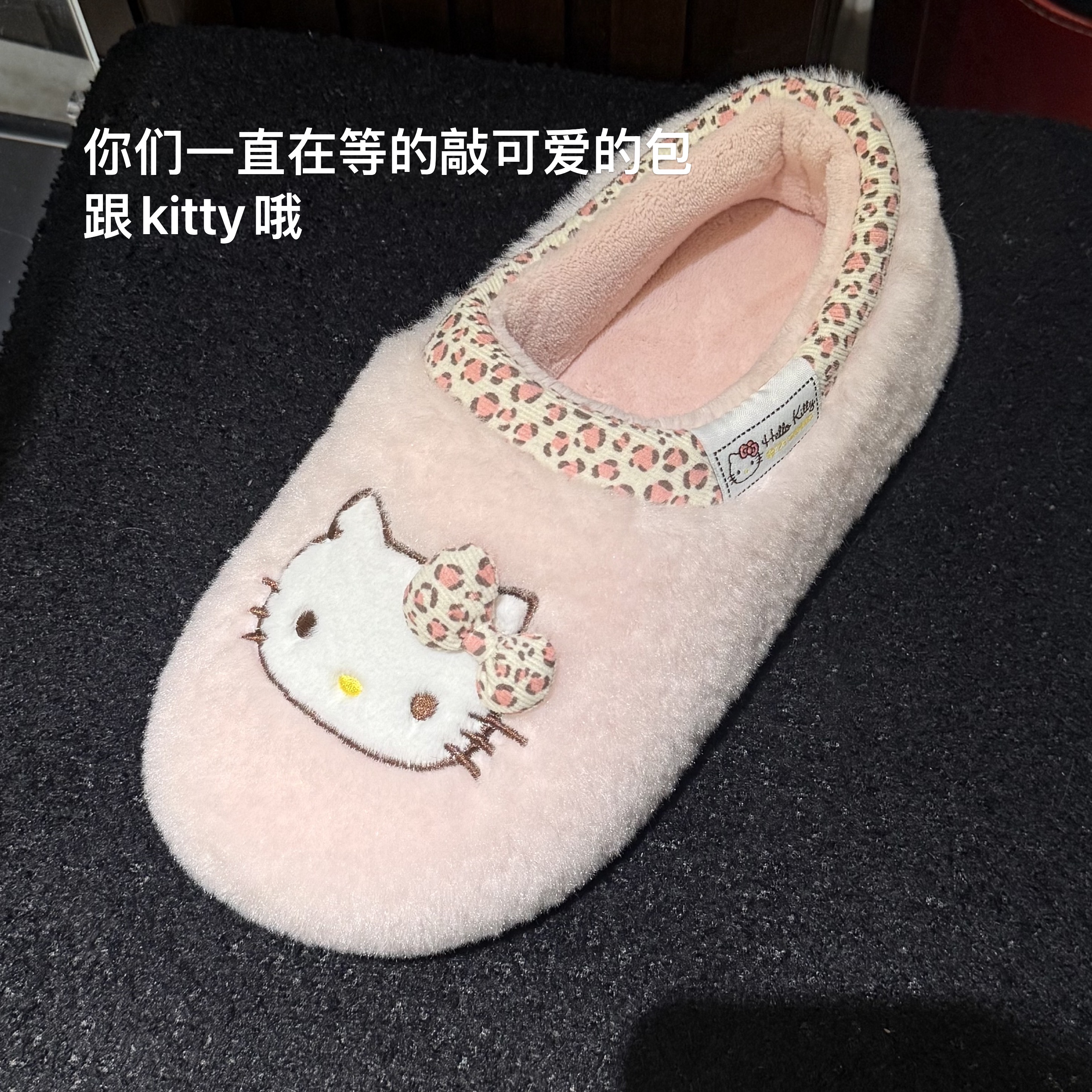 【qianqian】正版kitty包跟家居可爱氛围感盆底拖