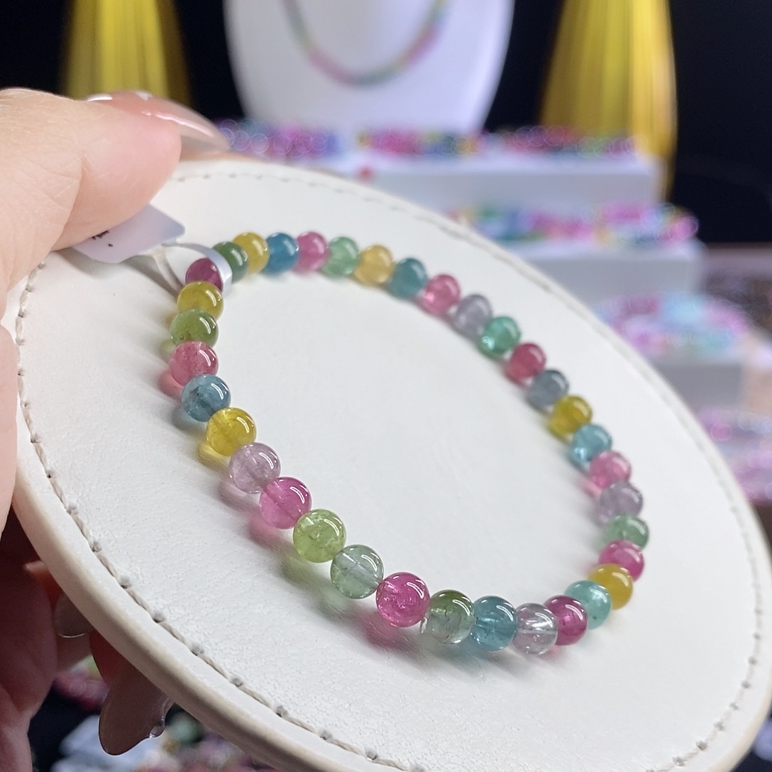 未镶嵌手链碧玺荧光糖果