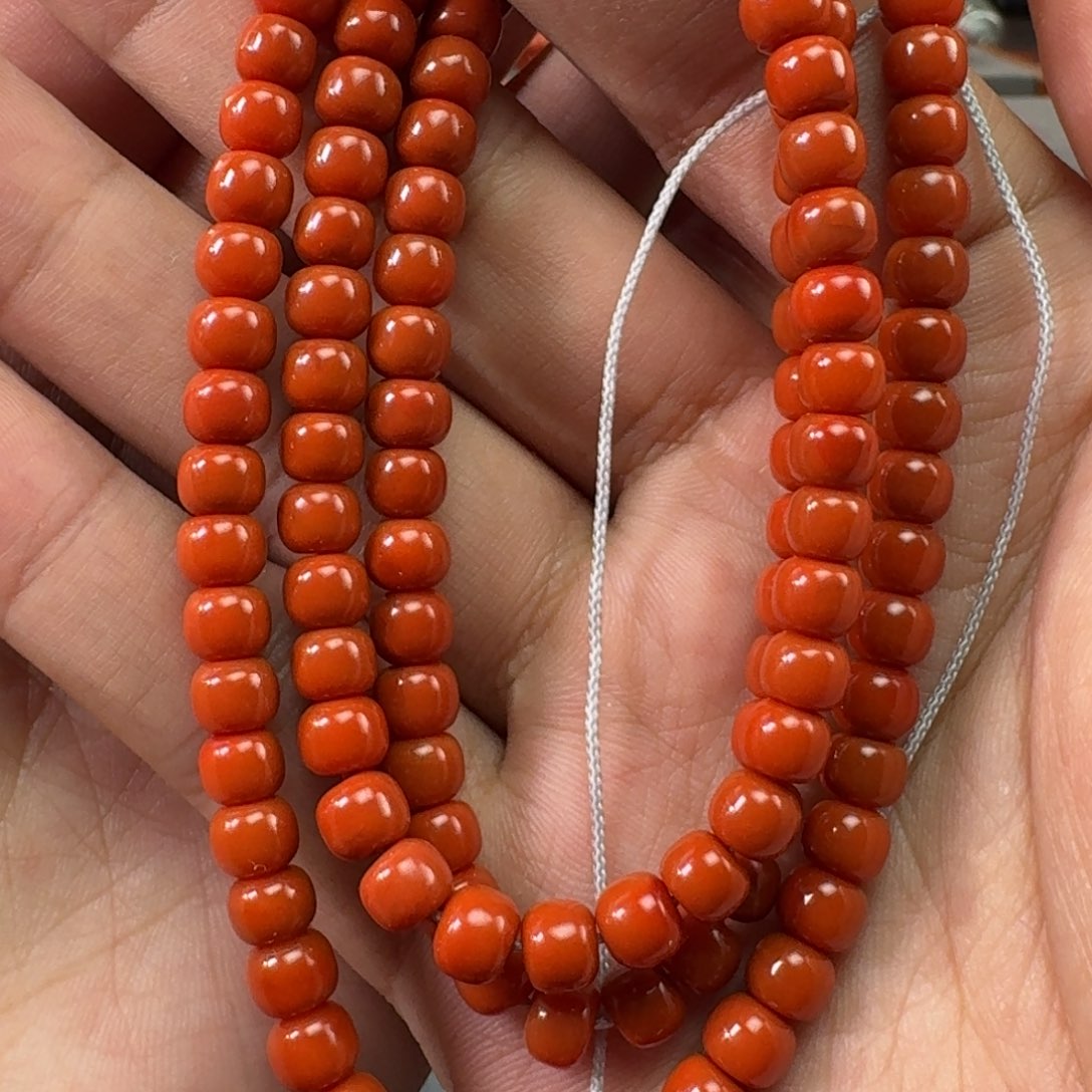 南红玛瑙柿子红长链6+mm未镶嵌用****6