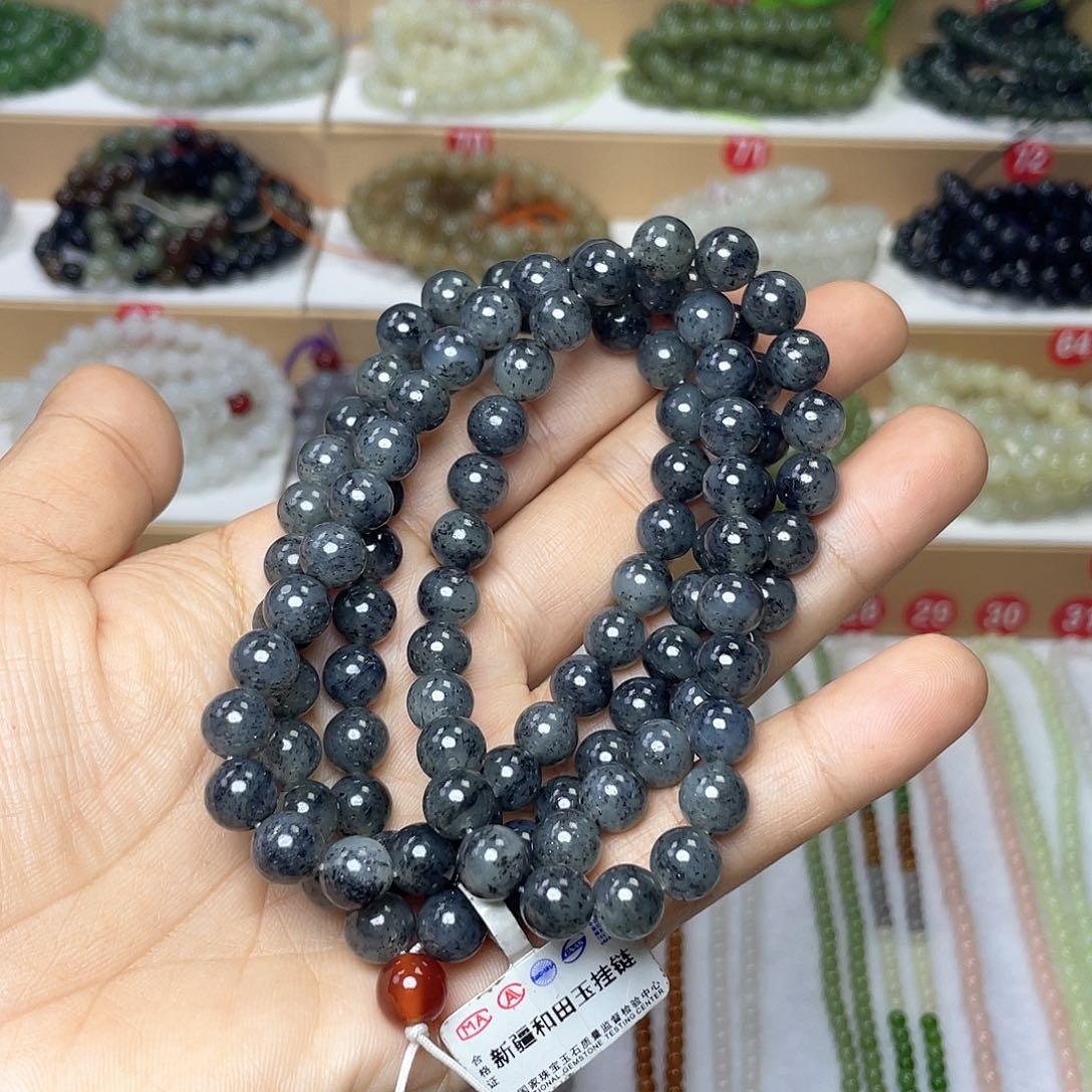 和田玉颈饰未镶嵌8mm