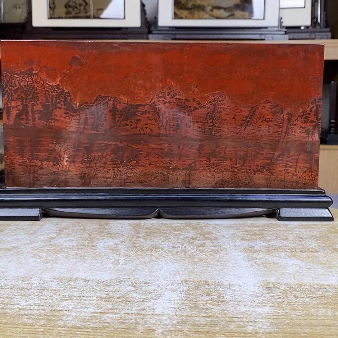 一***念砖雕广西国画石摆件