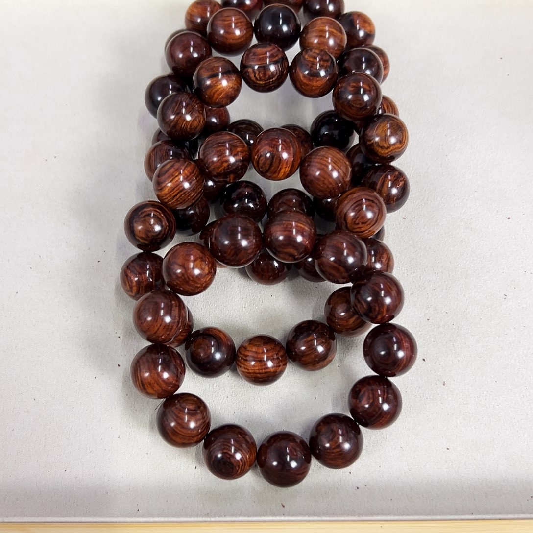 手串/手链黄花梨/降香黄檀18mm圆珠老料小细密纹