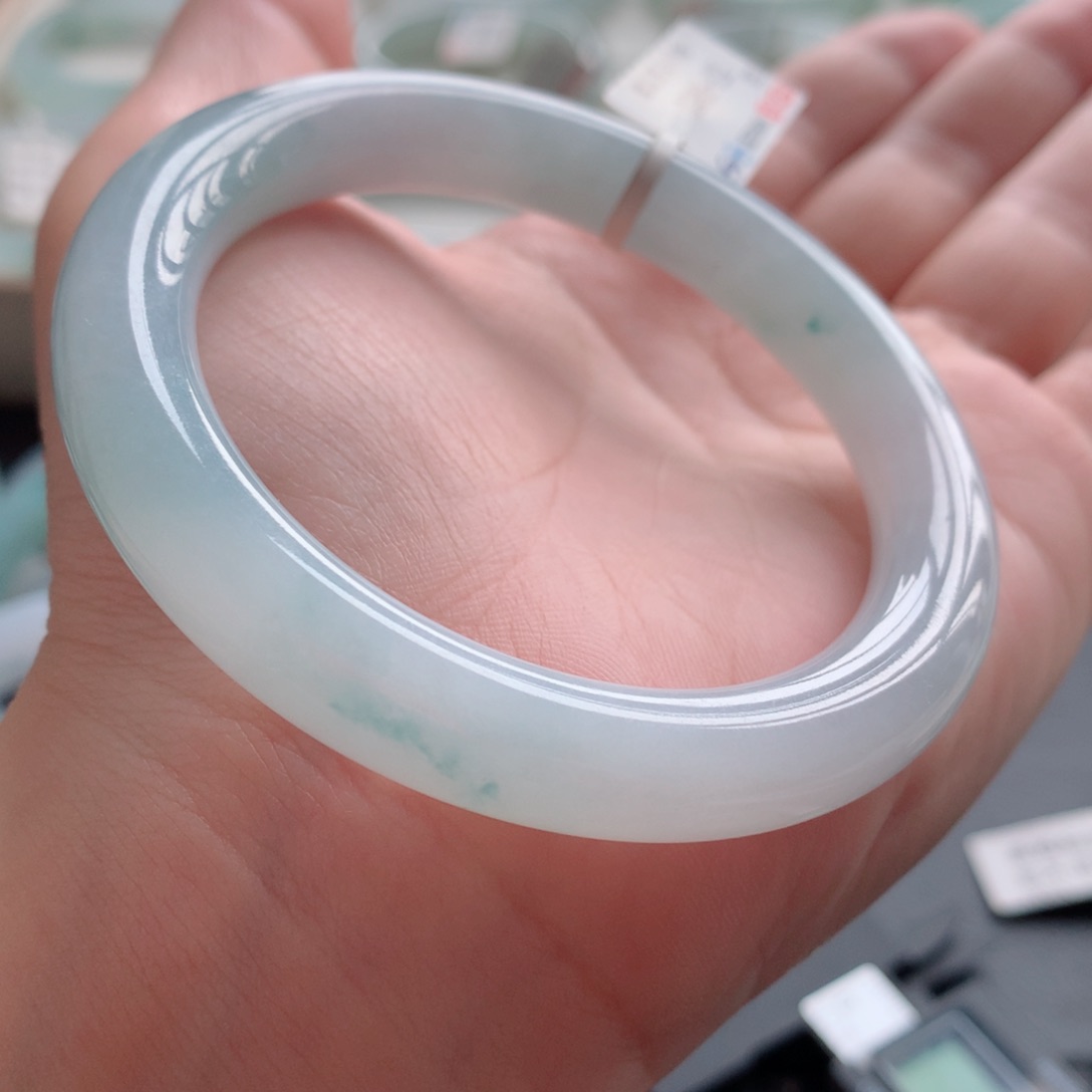 翡翠未镶嵌手镯23号-53.9