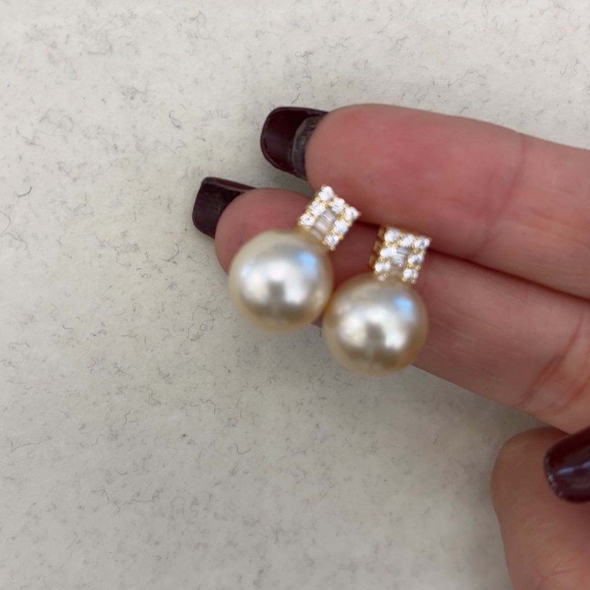 【闪购商品】海水珍珠耳饰银S925镶嵌12mm